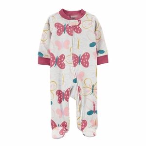 Carter's Baby Girl Butterfly Fleece Sleep & Play Pajamas New With Tags